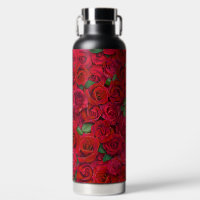 Jardin de roses rouges motif floral romantique san