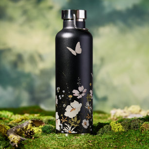 Bouteille D'eau Jardin des papillons fleurs sauvages