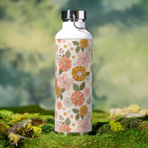Bouteille D'eau Jardin rose et orange Motif