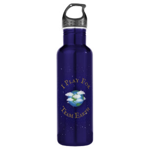 Bouteille D'eau "Je Joue Pour Team Earth" Activisme Mondial Solida