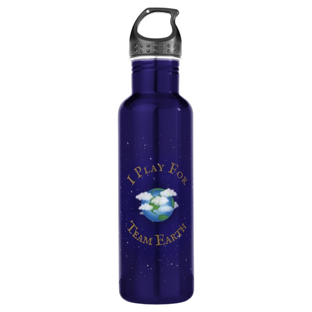 Bouteille D'eau "Je Joue Pour Team Earth" Activisme Mondial Solida (Devant)