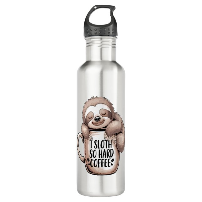 Bouteille D'eau Je parie sans café (Devant)