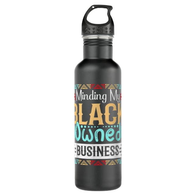 Bouteille D'eau Je pense à mes femmes d'affaires noires Black Girl (Devant)