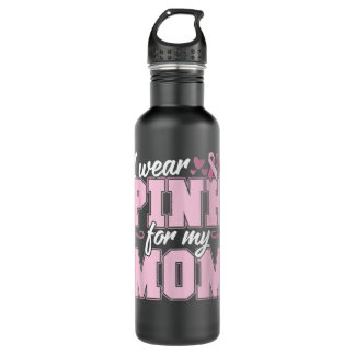 Bouteille D'eau Je porte le rose pour ma maman Conscience du cance