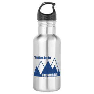 Bouteille D'eau Je préférerais être à Bridger Bowl Mountain