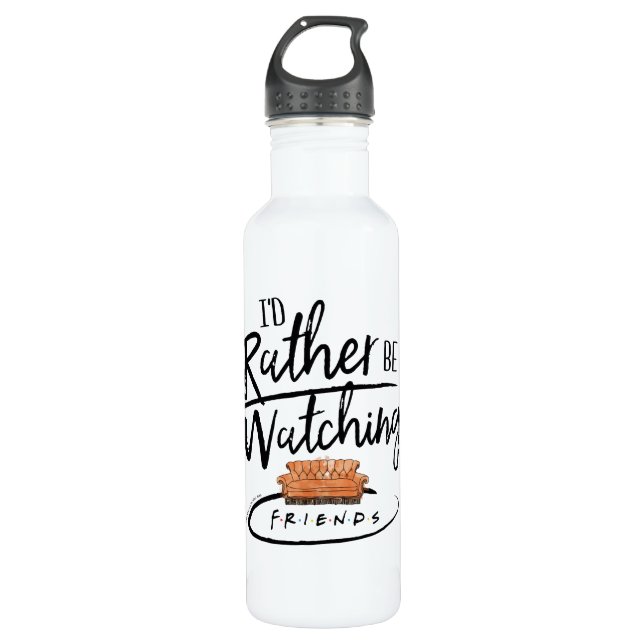 Bouteille D'eau Je préférerais regarder mes amis™ (Devant)