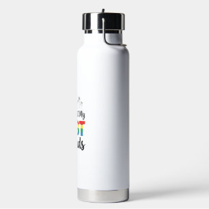 Bouteille D'eau Je soutiens mes amis LGBT Vectoriel de Fierté Arc-
