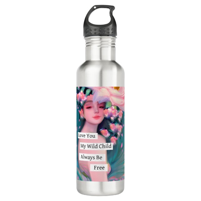 Bouteille D'eau Je T'Aime Mon Enfant Sauvage (Devant)