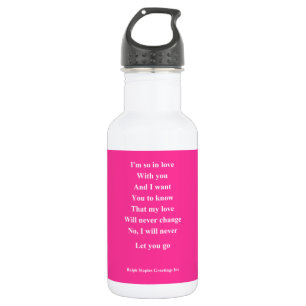 Bouteille D'eau Je t'aime si Saint Valentin