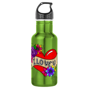 Bouteille D'eau Je T'Aime Street Art Urban Heart