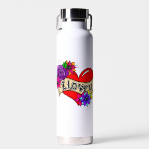 Bouteille D'eau Je T'Aime Street Art Urban Heart