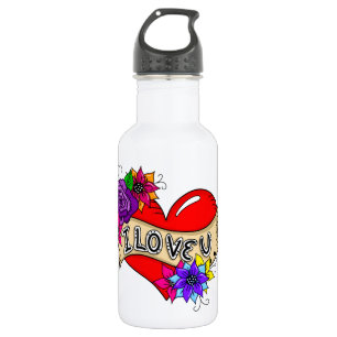 Bouteille D'eau Je T'Aime Street Art Urban Heart