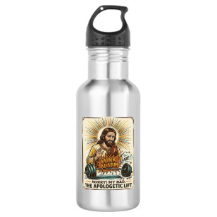 Bouteille D'eau Jésus laissant tomber lourdement un haltère bruyam