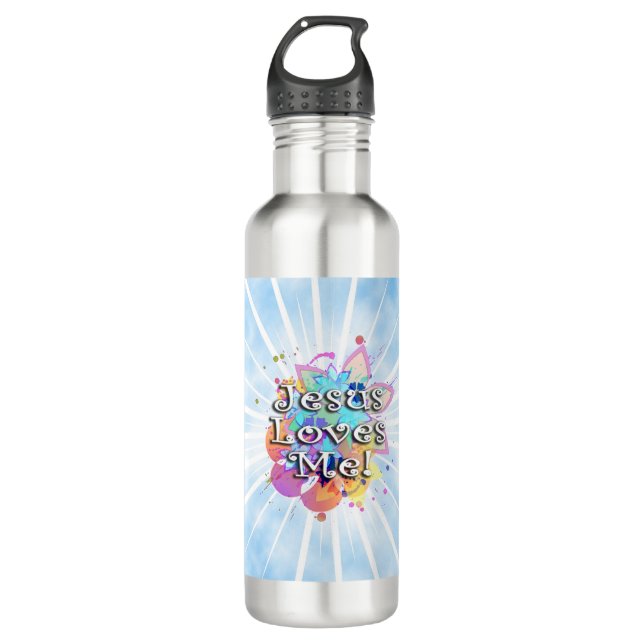 Bouteille D'eau Jésus m'aime (Devant)