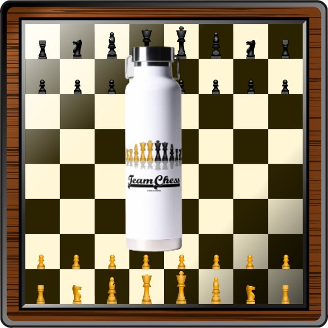 Bouteille D'eau Jeu d'échecs Reflet Jeu d'échecs d'équipe Pièces (Créateur téléchargé)