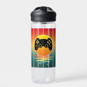 Bouteille D'eau Jeu informatique de jeu de gamer de coucher de sol