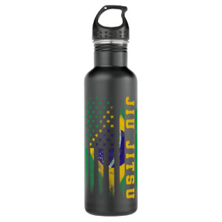 Bouteille D'eau Jiu Jitsu Brésil Bjj Brésil Drapeau des États-Unis