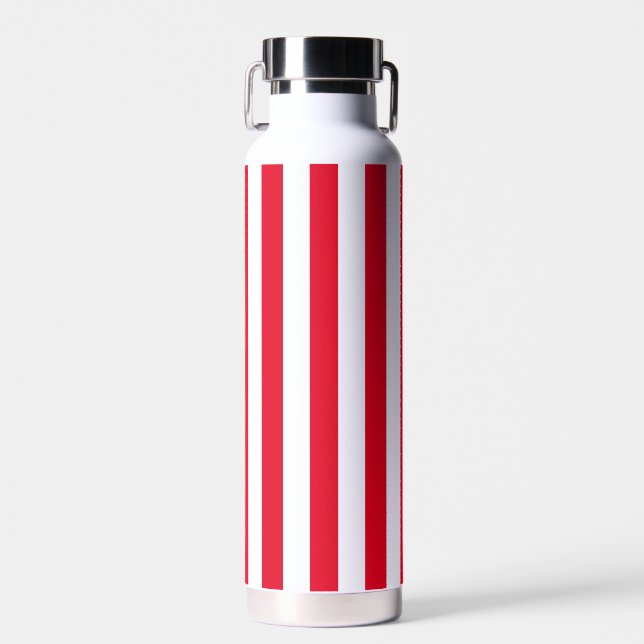 Bouteille D'eau Jockey Soies Grandes Rouge et Blanc (Avant)