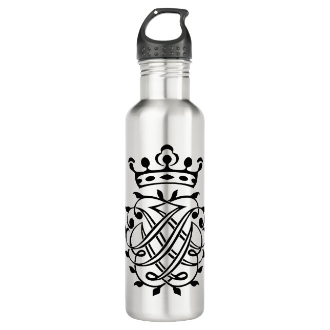 Bouteille D'eau Johann Sebastian Bach Crest Monogramme Insignia (Devant)