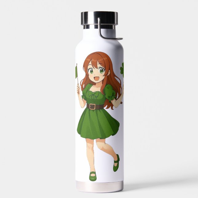 Bouteille D'eau Joli anime roux Saint Patrick  (Gauche)