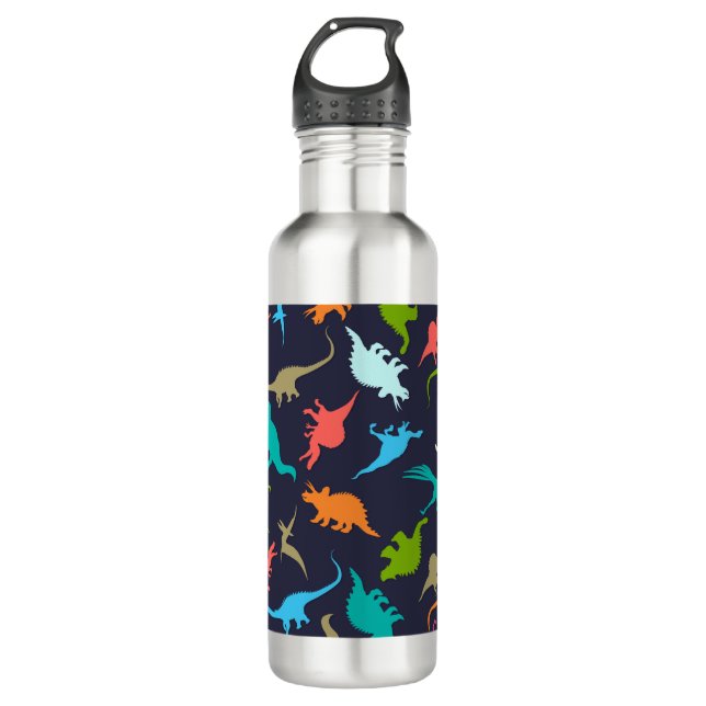 Bouteille D'eau Joli Motif Dinosaure moderne coloré (Devant)
