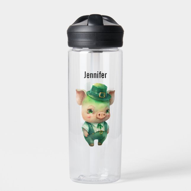 Bouteille D'eau Joli porc vert Fairytale dans une jolie beauté (Extérieur)