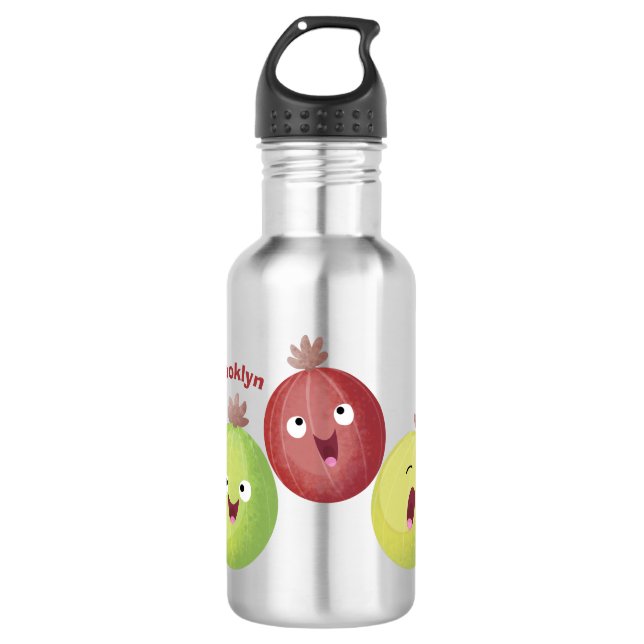 Bouteille D'eau Joli trio gooseberry chantant dessin animé (Devant)