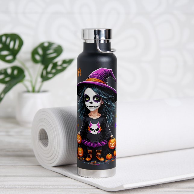 Bouteille D'eau Jolie Adorable Kawaii Halloween sorcière (Yoga)