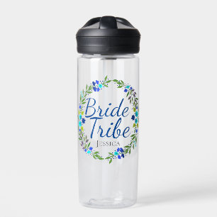 Bouteille D'eau Jolie couronne florale Tribe de mariée personnalis