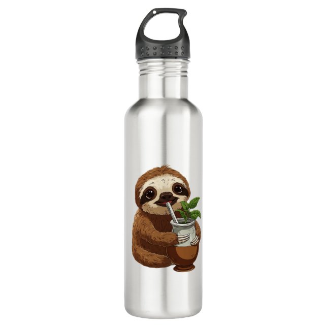 Bouteille D'eau Jolie Sloth Boire Yerba Mate - Adorable Kawaii A (Devant)