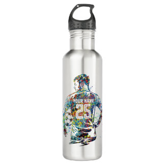 Bouteille D'eau Joueur de football masculin/garçon personnalisé