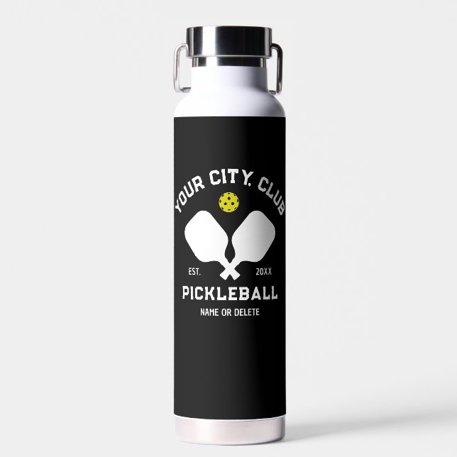 Bouteille D'eau Joueur de l'équipe de Pickleball Club personnalisé (Avant)