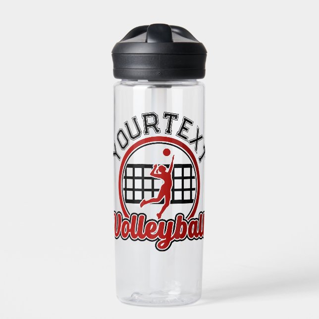 Bouteille D'eau Joueur de l'équipe de volleyball AJOUTER LE NOM Sp (Extérieur)