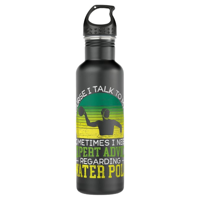 Bouteille D'eau Joueur De Polo D'Eau Sports Amateur Piscine Coach (Devant)