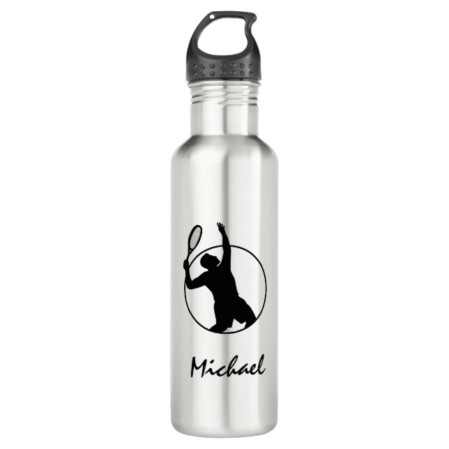 Bouteille D'eau Joueur de tennis Entraîneur service sportif person (Devant)