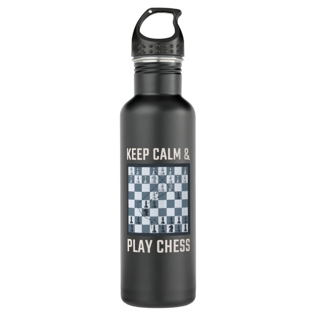 Bouteille D'eau Joueur d'échecs du jeu d'échecs (Devant)