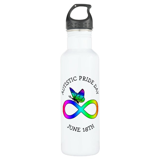 Bouteille D'eau Jour de la Fierté autistique 18 juin Sensibilisati (Devant)