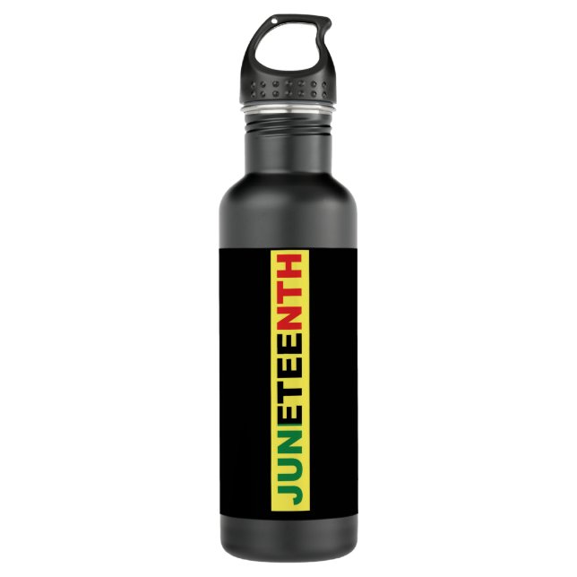 Bouteille D'eau Jour de l'Indépendance noire du 11 juin (Devant)