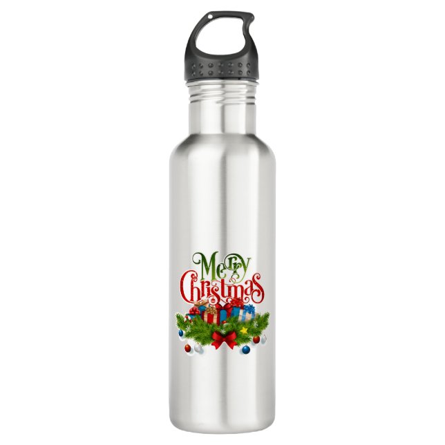 Bouteille D'eau joyeux noël (Devant)