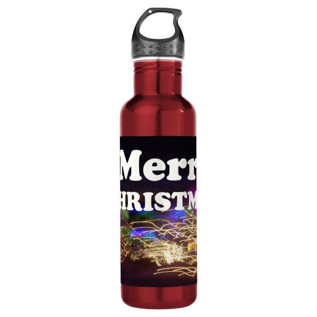 Bouteille D'eau Joyeux Noël et bonnes voeux de Nouvel An (Devant)