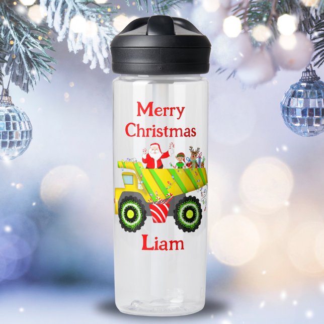 Bouteille D'eau Joyeux Noël Père Noël Dans Elf, Reindeer (Festive Kids' Christmas Water Bottle: Santa, Elf, Rudolph - Make Holidays Hydrating!)