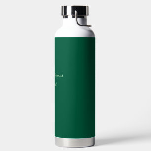Bouteille D'eau Joyeux Noël vert plaine solo arrière - plan vacanc
