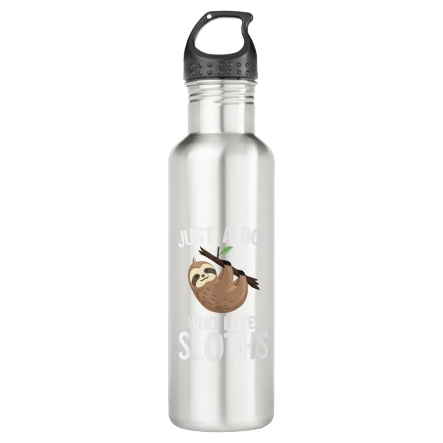 Bouteille D'eau Just A Boy Who Loves Sloths Boys Toddler Sloth Lov (Devant)