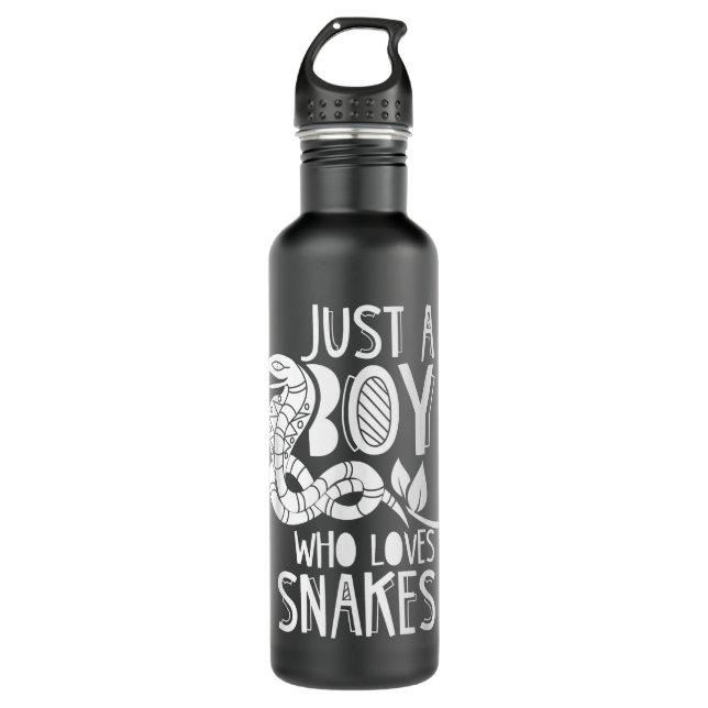 Bouteille D'eau Just A Boy Who Loves Snakes Lover Sayings Snake An (Devant)