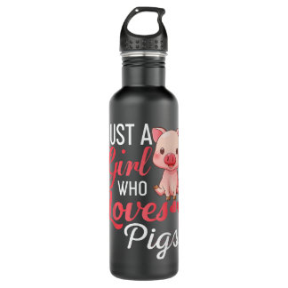 Bouteille D'eau Just A Girl Who Loves Pigs Shirt Funny Pig Gift 