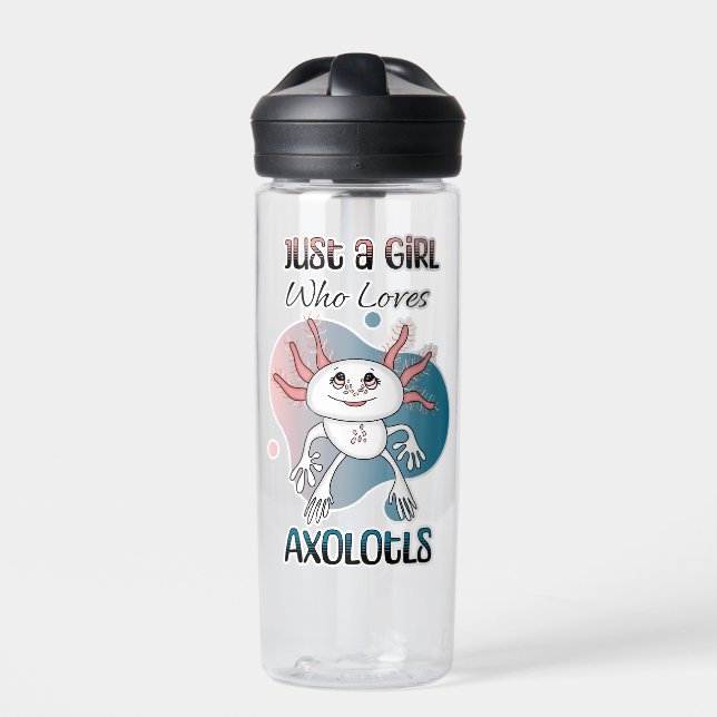 Bouteille D'eau Juste une fille qui aime Axolotls (Extérieur)