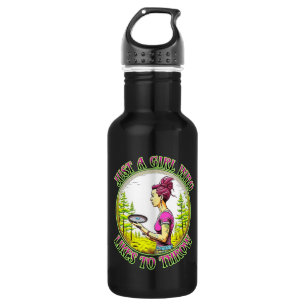 Bouteille D'eau Juste une fille qui aime lancer Disk Golf