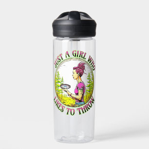 Bouteille D'eau Juste une fille qui aime lancer   Disk Golf