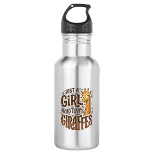 Bouteille D'eau Juste une fille qui aime les girafes T-Shirt vinta