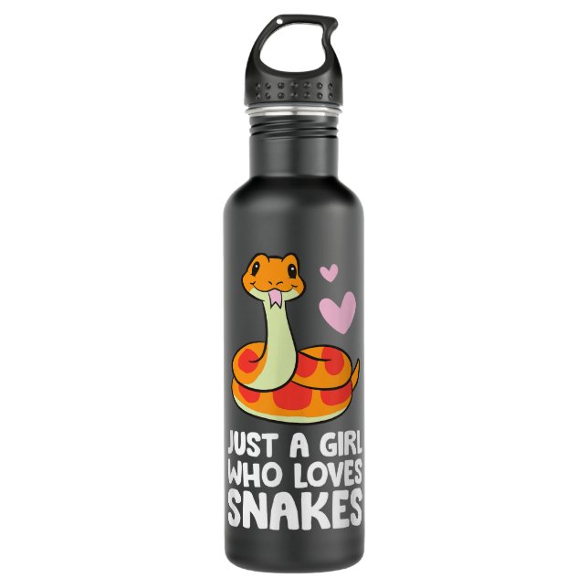 Bouteille D'eau Juste une fille qui aime serpents mignonette serpe (Devant)
